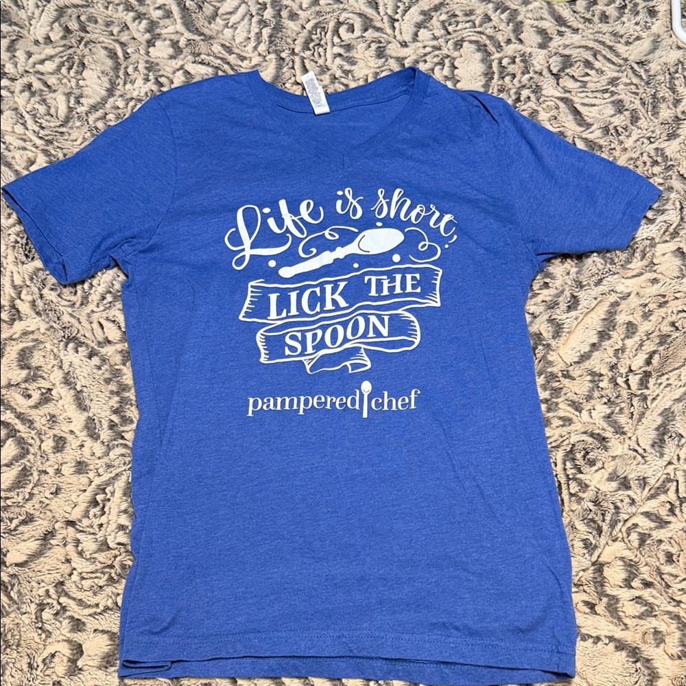 Pampered Chef Blue Slogan T-Shirt